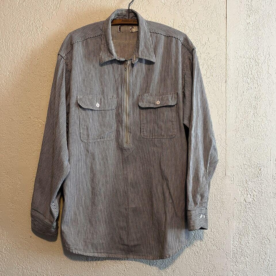 Vintage Big Mac Hickory Striped Zipper Zip Work Shirt 70s Workwear USA XL - Etsy Vintage Big Mac Hickory Striped Zipper Zip Work Shirt 70s Workwear USA XL - Etsy