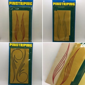 New Vintage PinStripe Pin Stripe Decals ~ 3 Pkgs HotRod Trucker Sticker Details