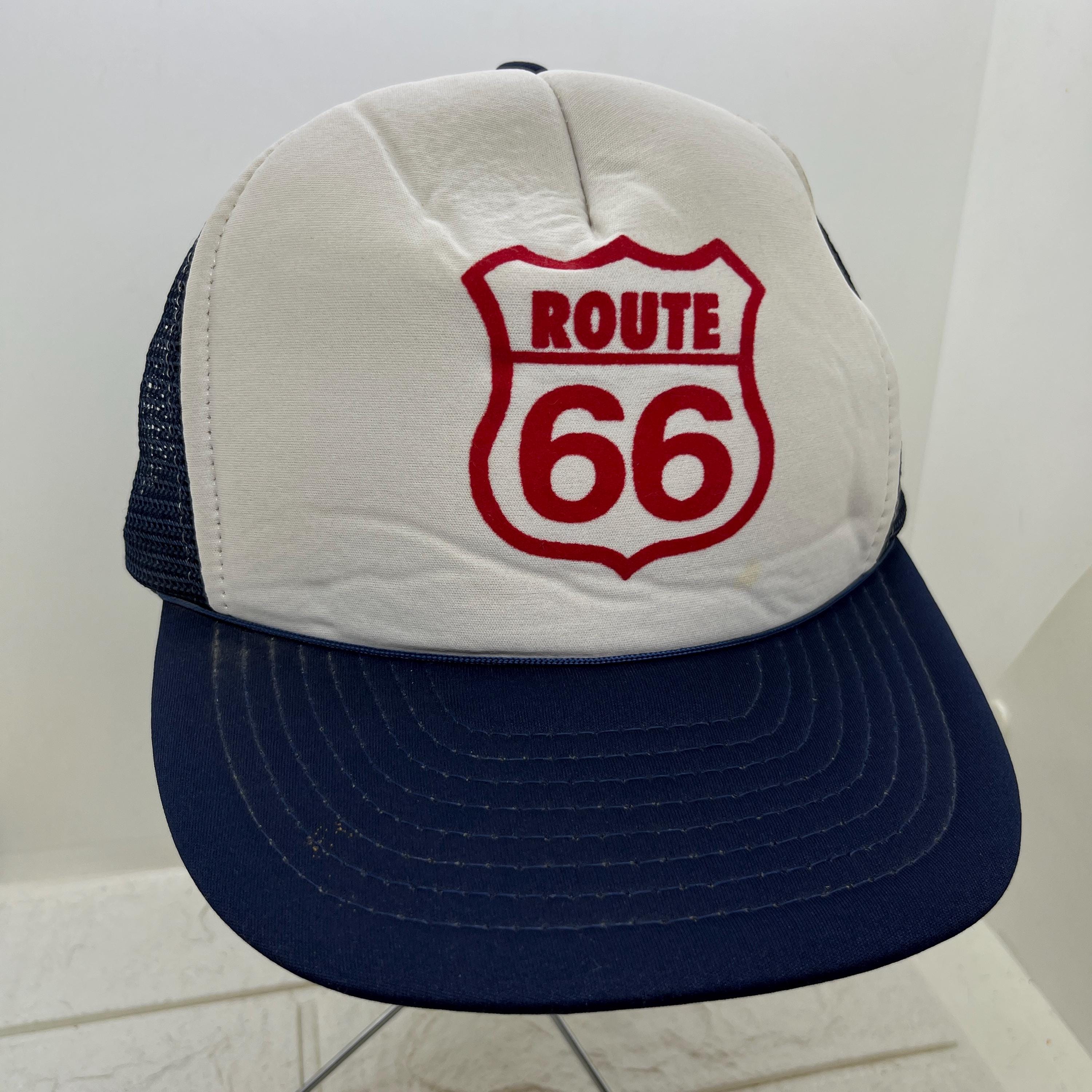Vintage Foam & Mesh Trucker Hat ~ Route 66 - Etsy Vintage Foam & Mesh Trucker Hat ~ Route 66 - Etsy