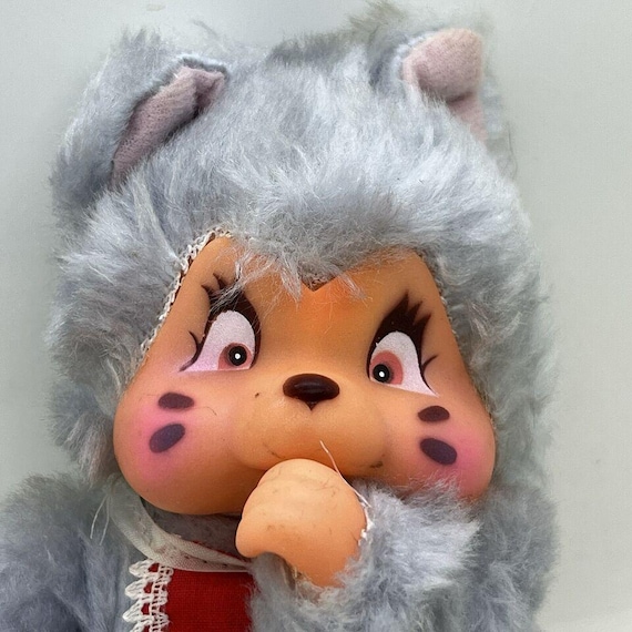 Vintage 70s/80s Nyamy Cat Monchhichi Clone Thumbsucker Plush 7