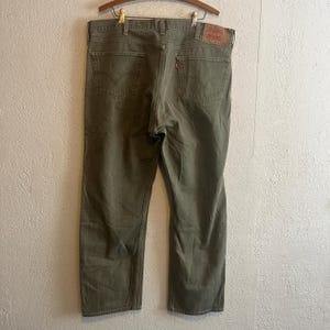 Vintage Levis 501 Olive Green Button Fly Red Tab Denim Jeans . 43" Waist