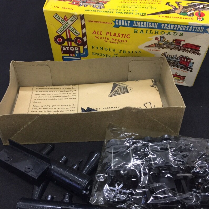 Vintage Plastic Train Model Hobby Kit Early American Famous Etsy