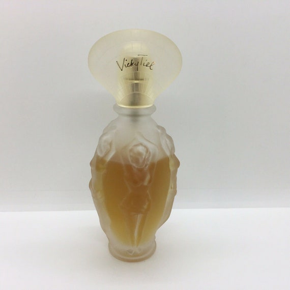 Vicky Tiel Parfum 3.3 Oz Frosted Nude Bottle Perfume Spray Rare