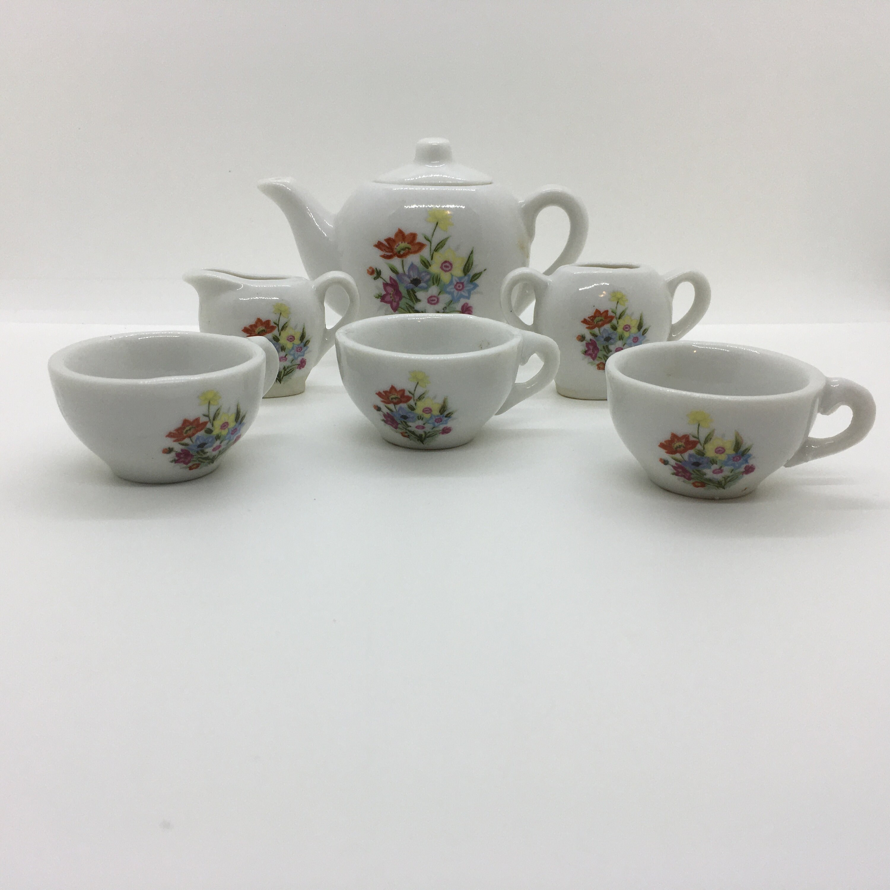 vintage japanese miniature tea set