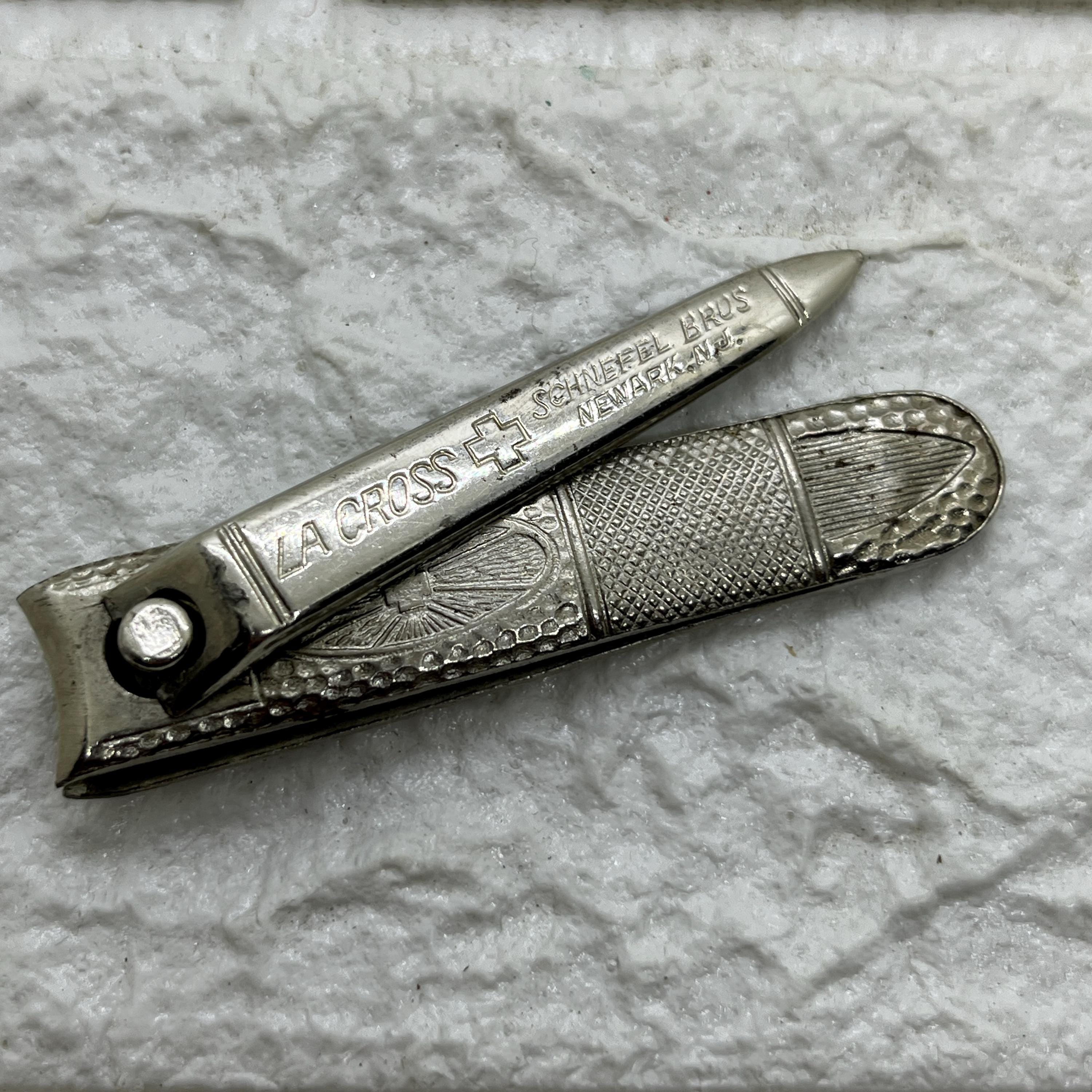Vintage Ornate Mid Century Nail Clippers . La Cross, Schnefel Bros