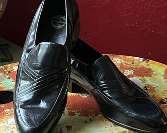 Florsheim Men’s Black Shoes 23513 Kid Leather Kidskin Loafers Size 9.5 E