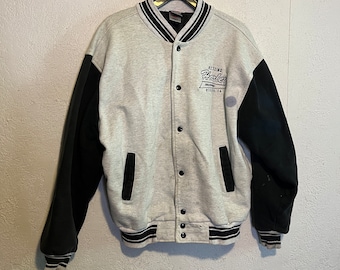 Vintage 90s Harley Davidson Distressed Varsity style Sweatshirt Jacket . XL Adult