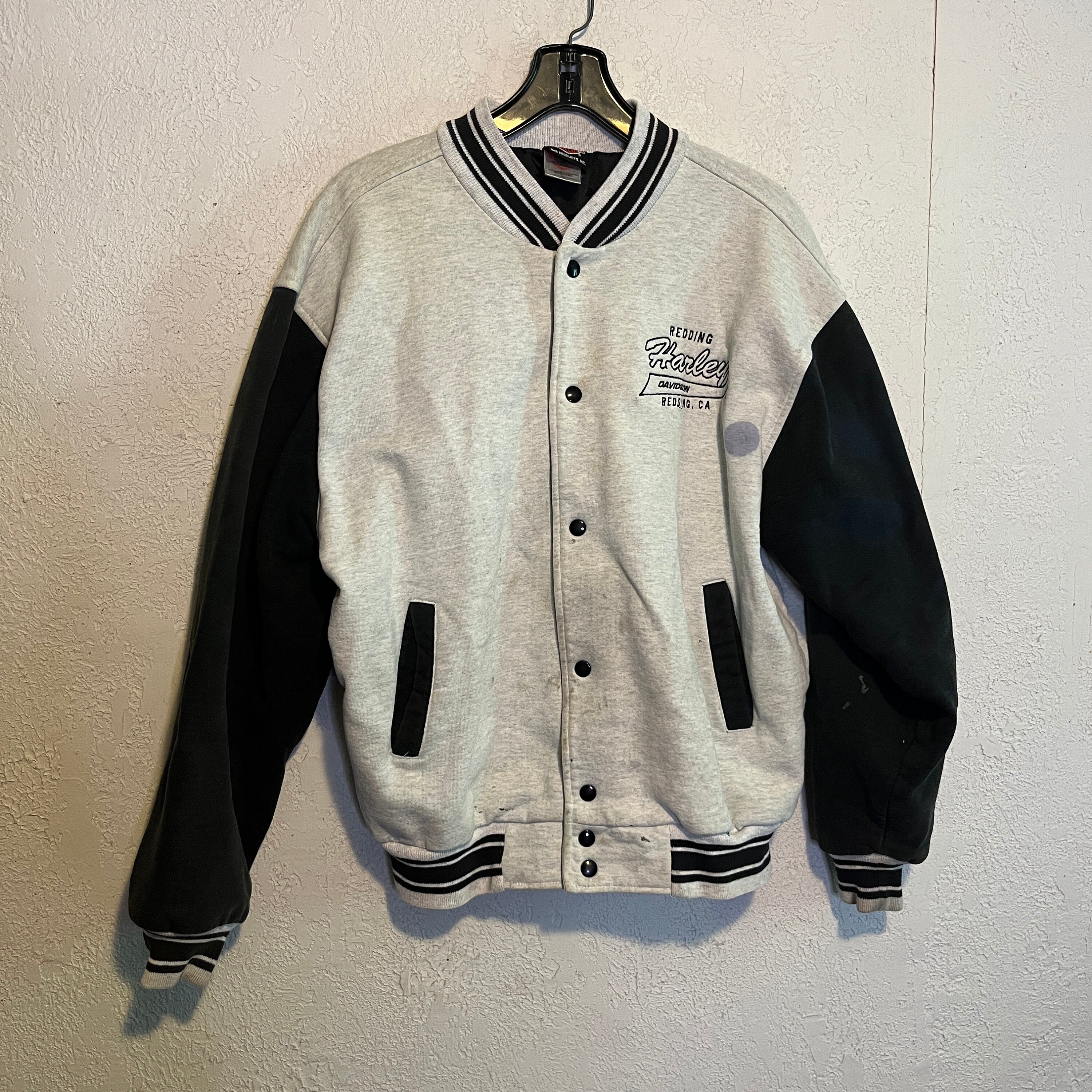 Vintage 90s Harley Davidson Distressed Varsity Style
