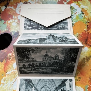 Vintage 1930s Alberttype Postkarten Ordner ~ Mission San Carlos Borromeo, Carmel Calif