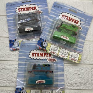 3x Britt Alcroft Thomas the Tank Engine Stamper Lot ~ Thomas, Percy & Diesel Stamp Lot 1992