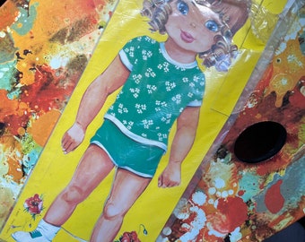 Large Vintage Paper Doll, Printed in Belgium