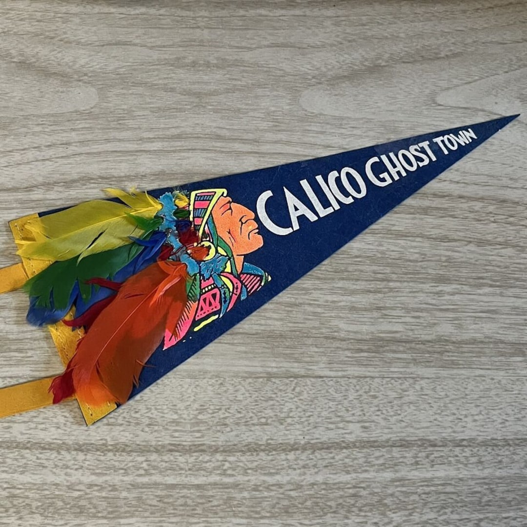 Calico Ghost Town Vintage Pennant California Souvenir . Mini Banner 12 ...