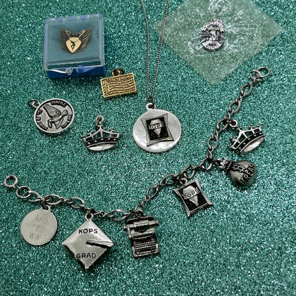 Vintage TOPS / KOPS / WW Lot ~ Charms, Charm Bracelet, Necklace, Pin