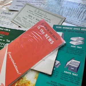 17 Vintage Schreibtisch Ink Blotter Werbekarten ~ Versicherung, Autoservice, Bürobedarf ...