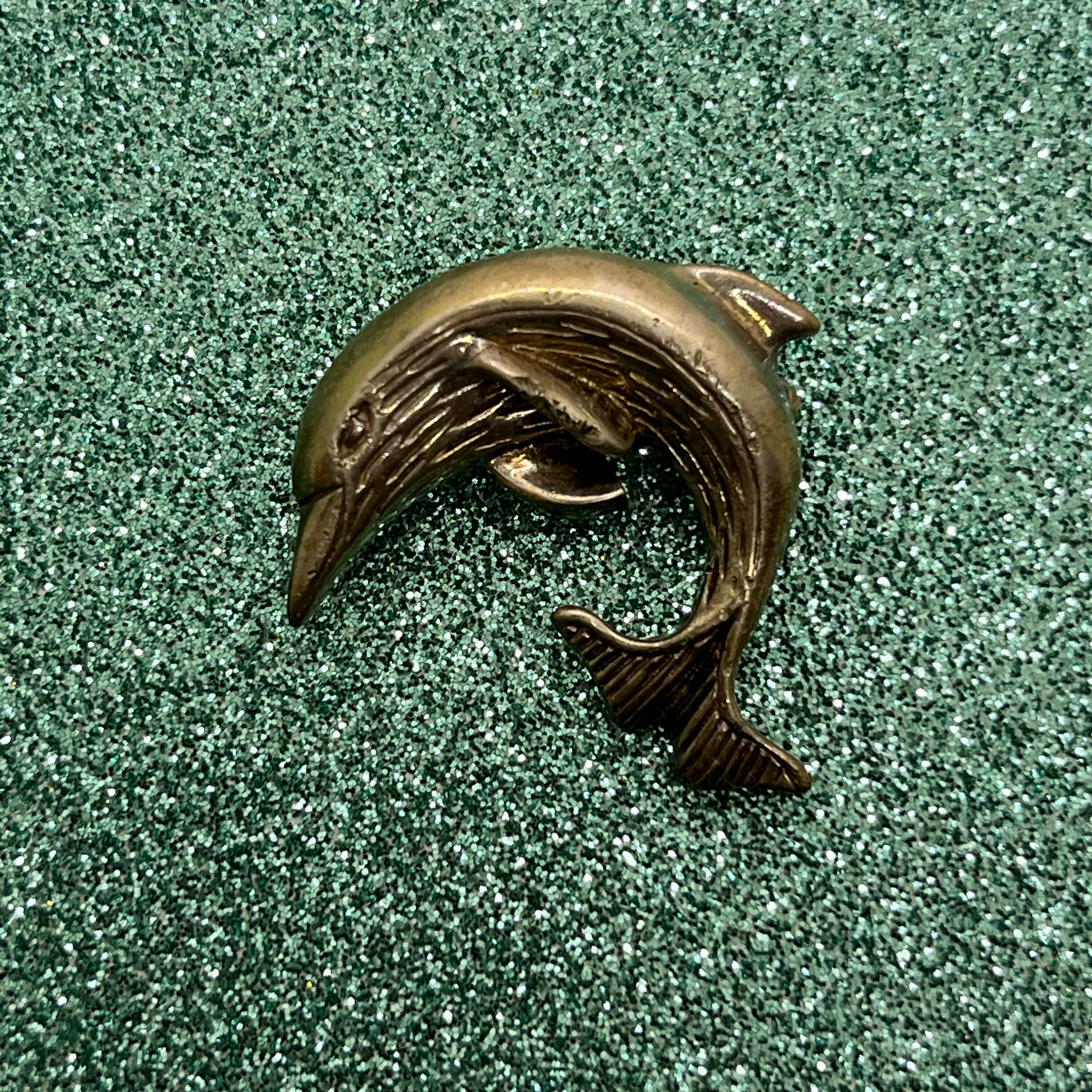 ヴィンテージ スターリングシルバー メキシコ ドルフィン ブローチ