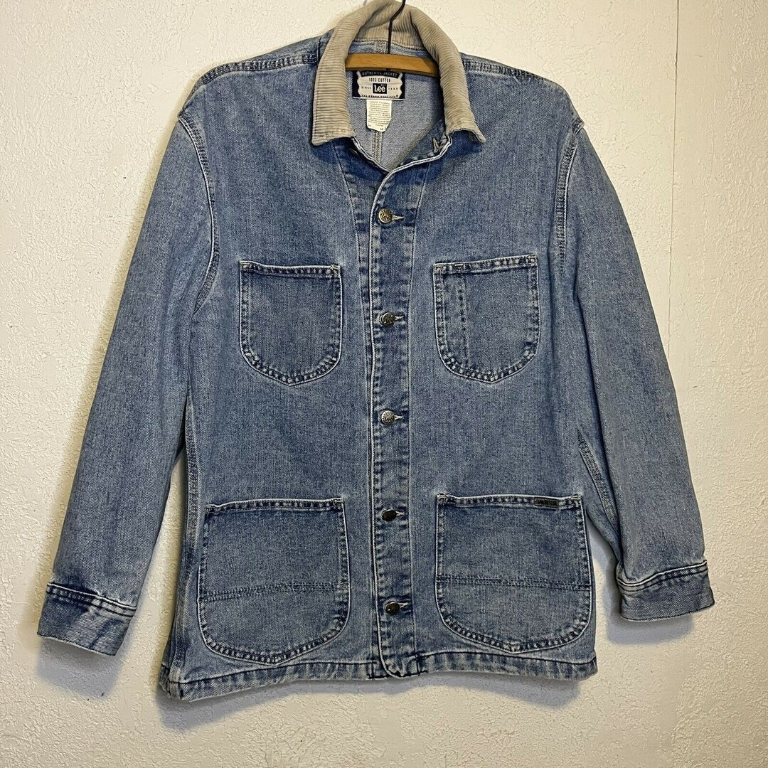 Vintage Riveted Lee Jean Jacket Trucker Barn Chore Coat - Cord Vintage Riveted Lee Jean Jacket Trucker Barn Chore Coat - Cord