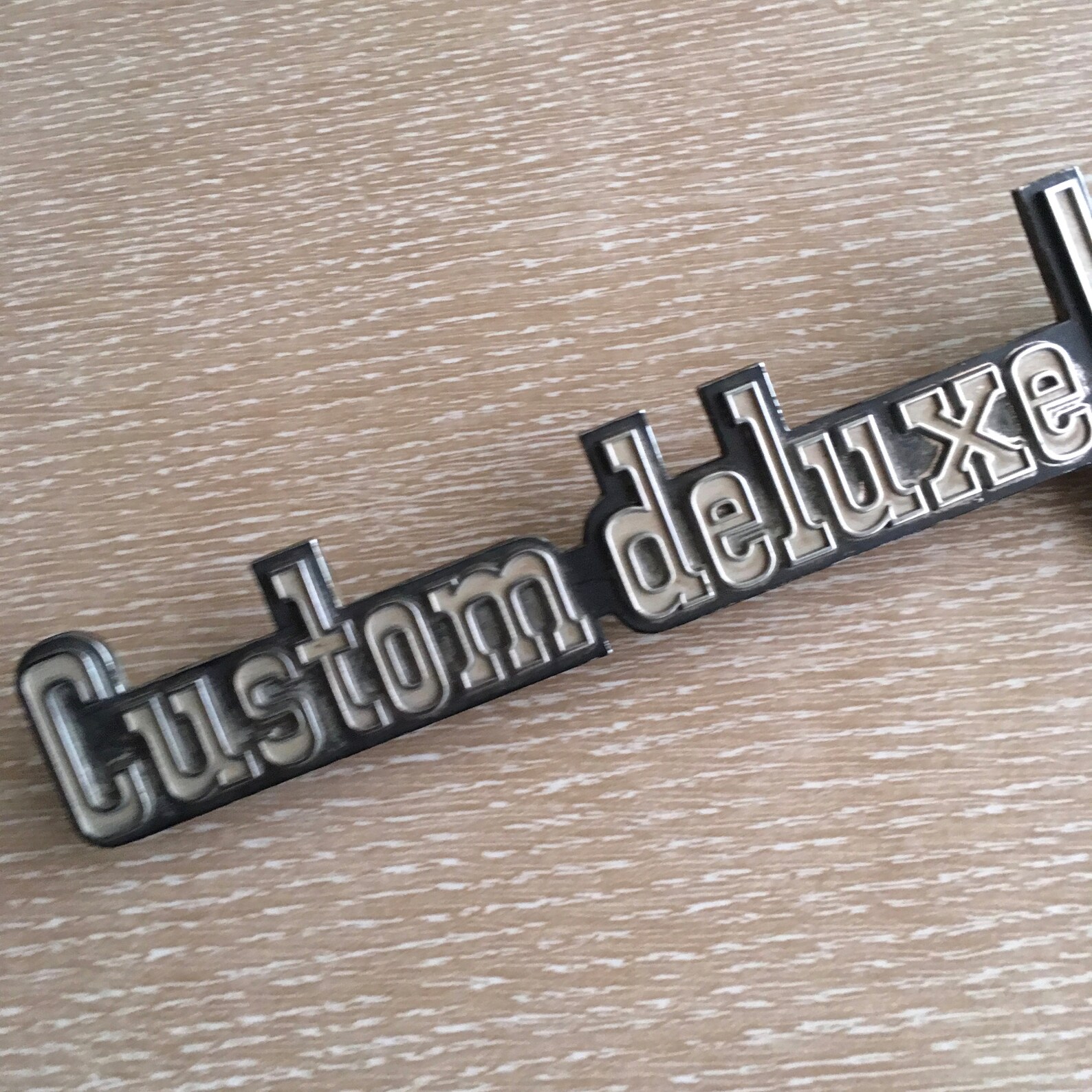 Chevrolet Custom Deluxe 20 Badge Emblem Insert Set – Gray, Fits 1976-1979 - View #3