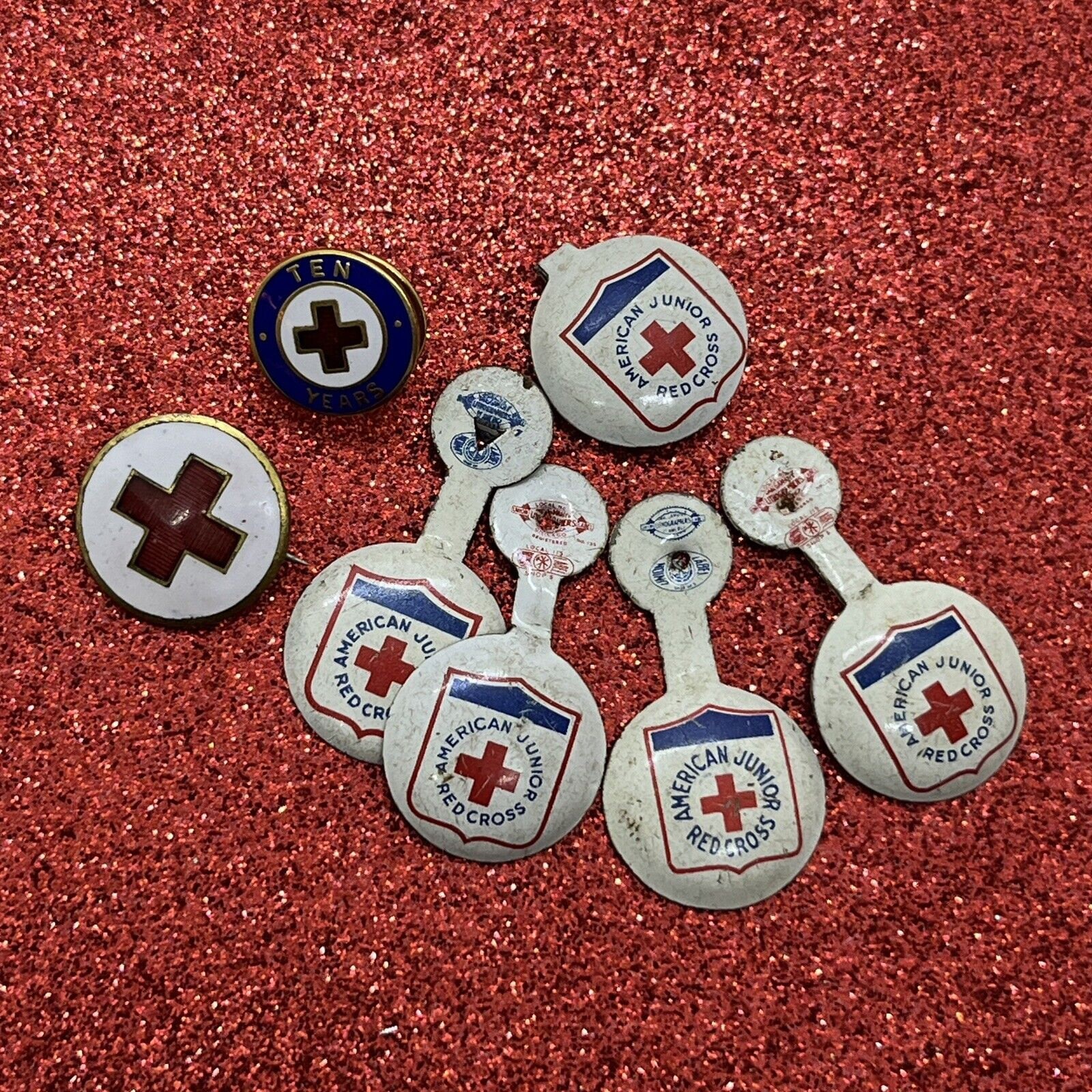Vintage American Red Cross & Jr Pin Lot Antique Pins/buttons