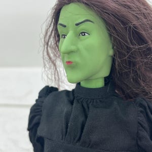 Vintage Wicked Witch of the West the Wizard of Oz 11 1/2&quot; Doll w Blouse, Skirt & Undies . as-is