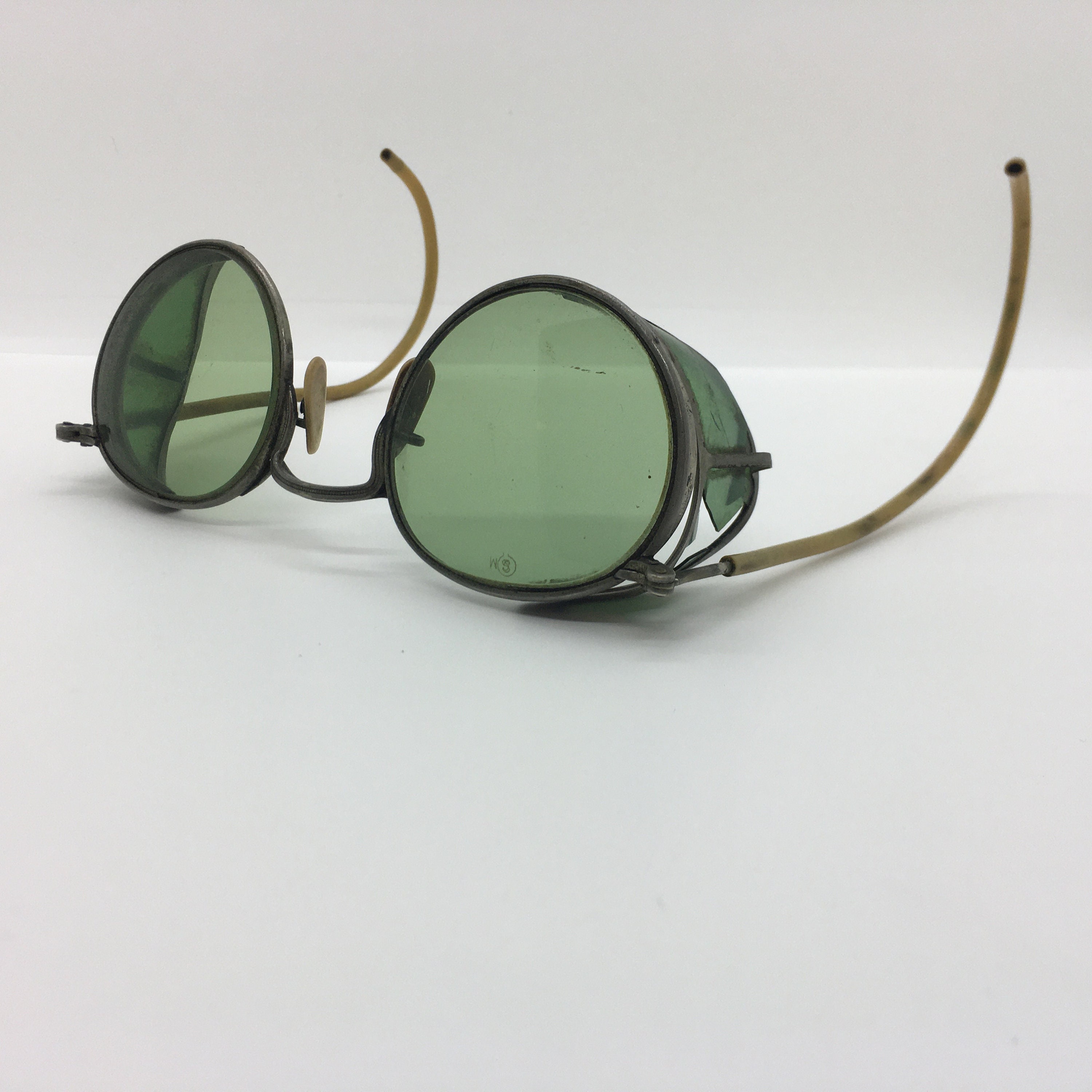 Vintage Green Lens Welding Safety Goggles Motorcycle Glasses Etsy Hong Kong
