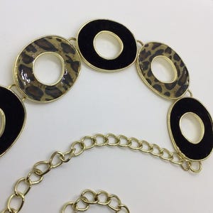 Leopard Print Chain Belt - Etsy display picture 1