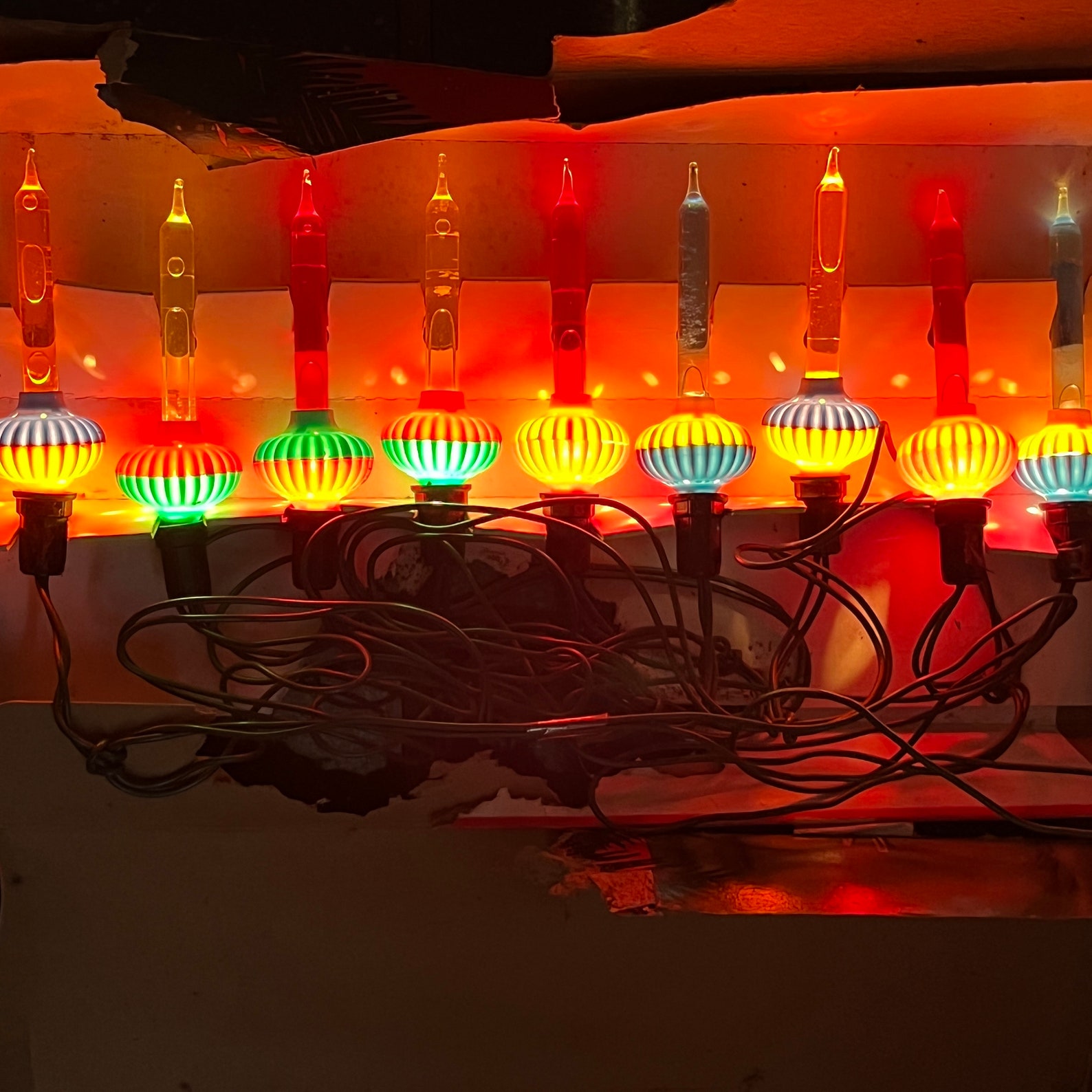 Vintage Noma Bubblelites 9 Christmas String Lights Working Etsy