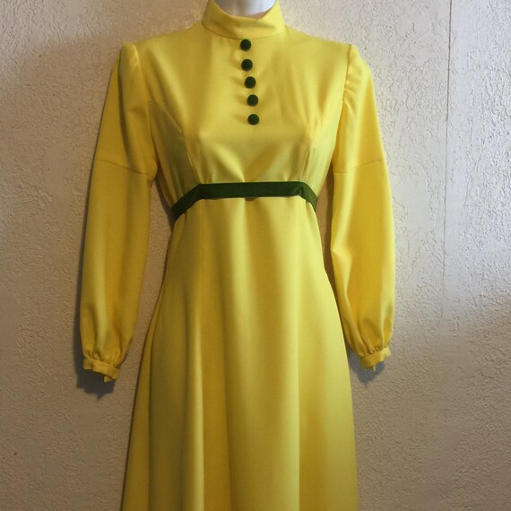 canary yellow long dress