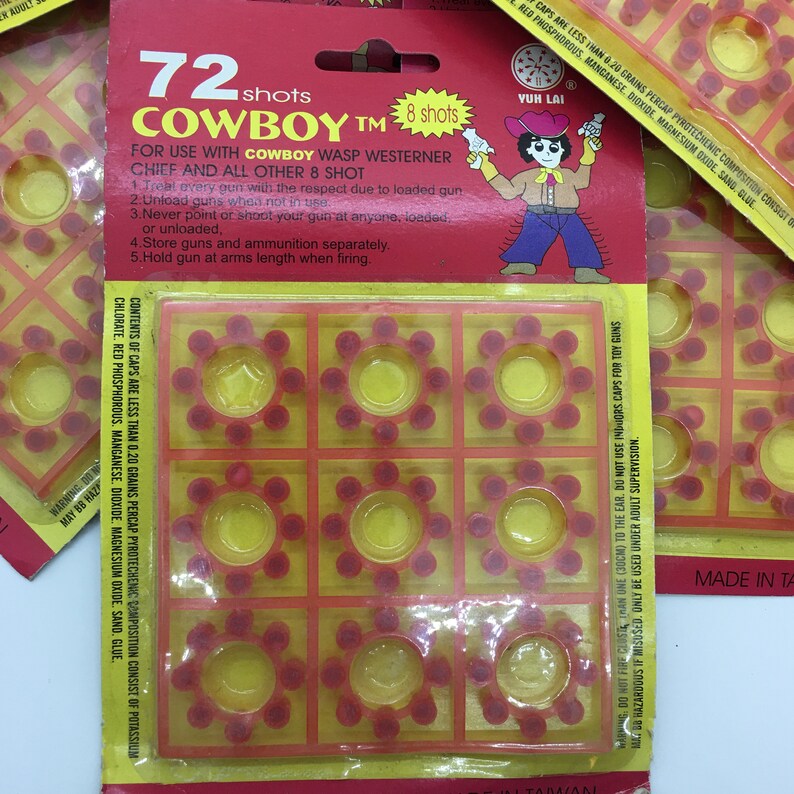 Vintage Toy Cap Gun Cap Refills Cowboy & Condor Brands Etsy