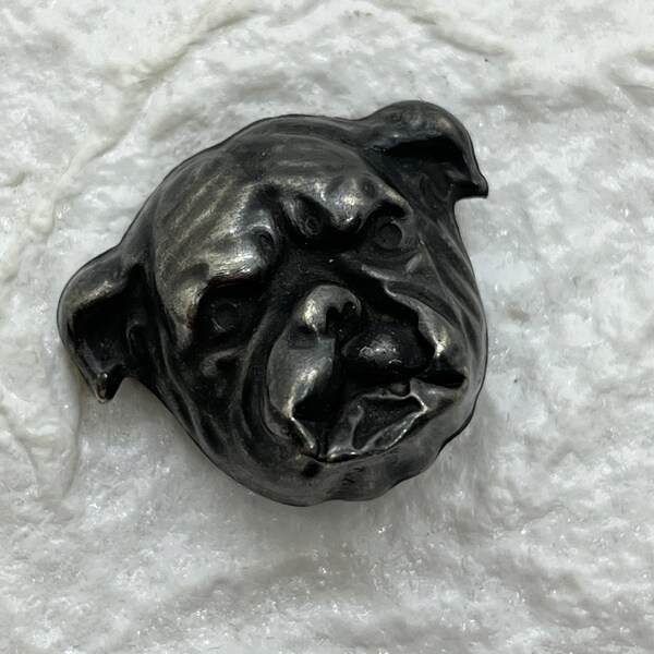 Vintage Sterling Silver Bulldog Pin Brooch Pendant Bull Dog