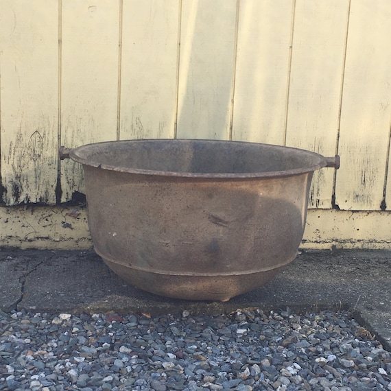 Huge Antique Cast Iron Cauldron 30 Gal Cowboy/Witch/Gypsy Etsy