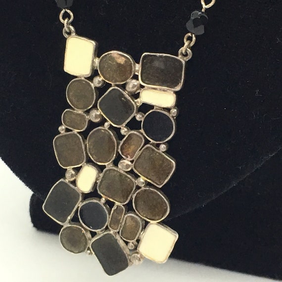 Chunky Vintage 1990s/y2k Mosaic Statement Necklace - image 3