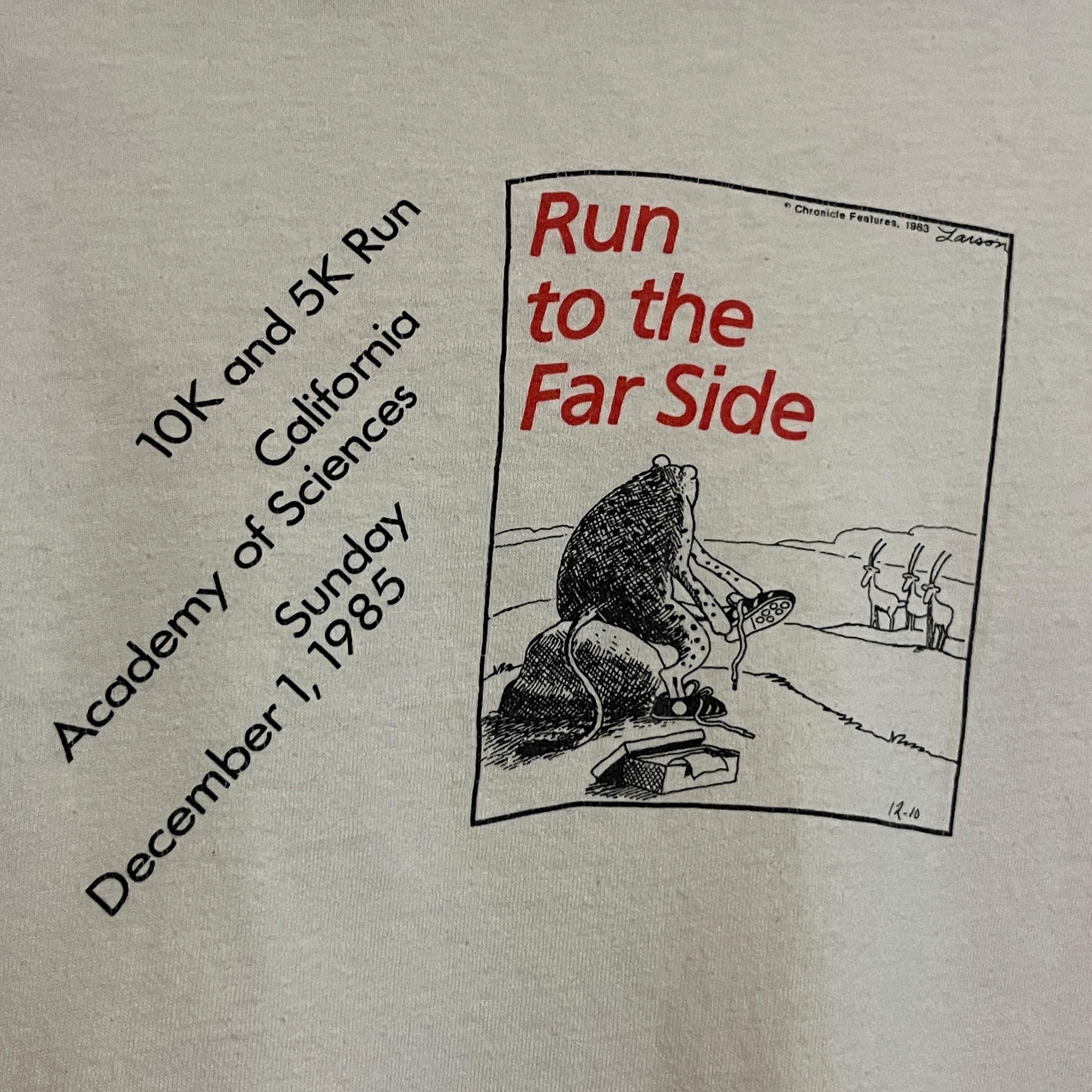 Vintage 1985 Run to the Far Side Gary Larsen T-shirt California 