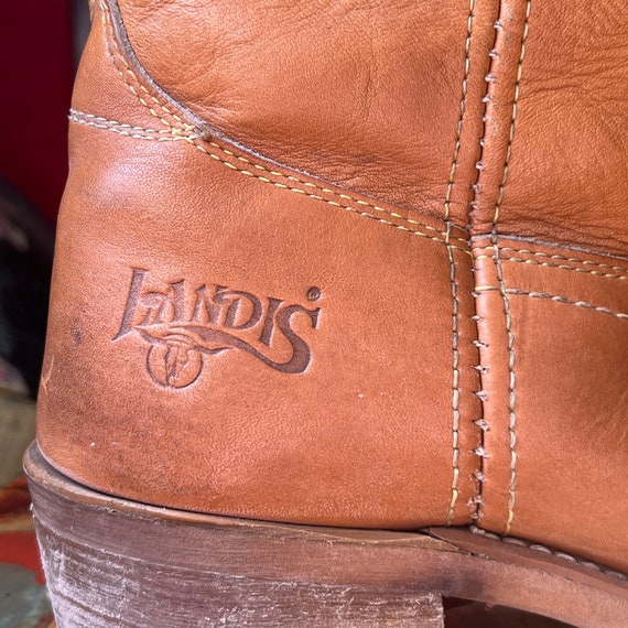 Worn Vintage Tan Leather Landis Boots - image 5