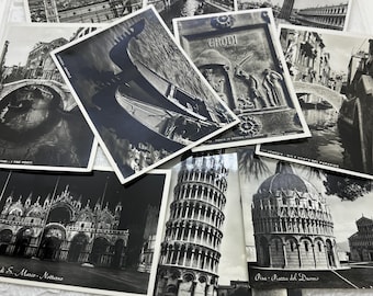 10x ヴィンテージ 1950 年代 ヴェネツィア イタリア RPPC リアルフォト ポストカード ロット (a) アーティスト Roi Partridge の遺産より