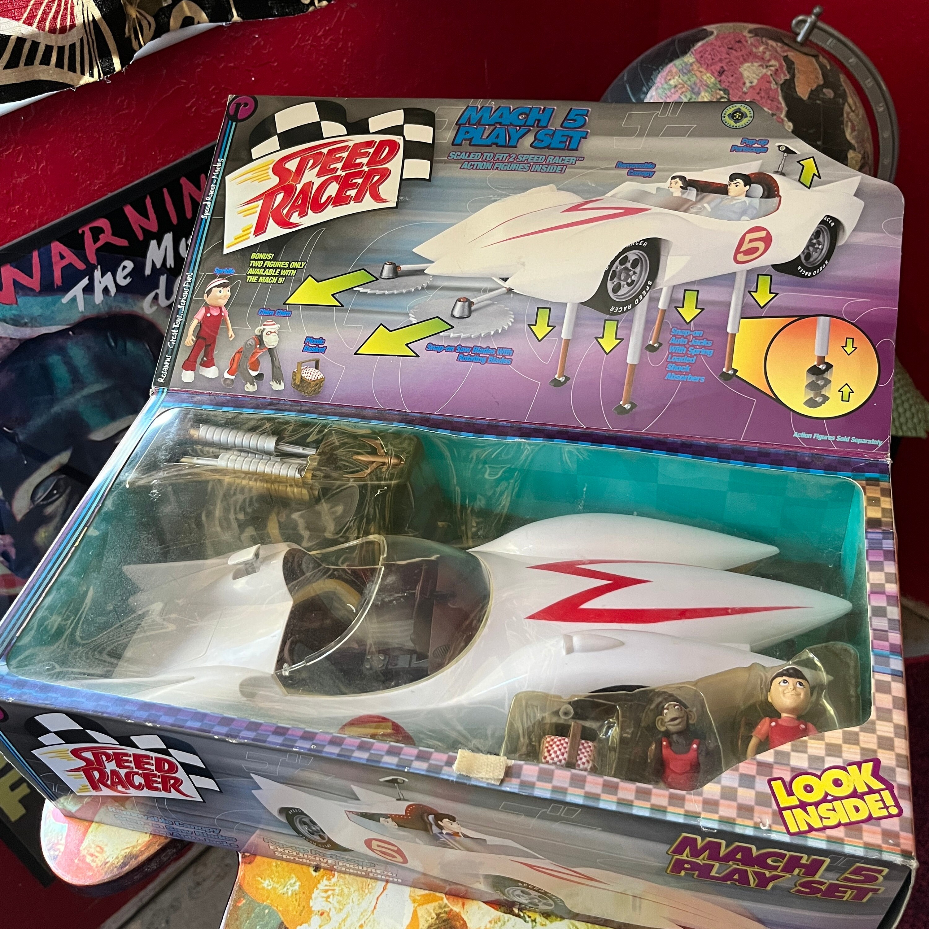 Speed Racer Mach 5 Play Set With Spridle & Chim Chim Figures