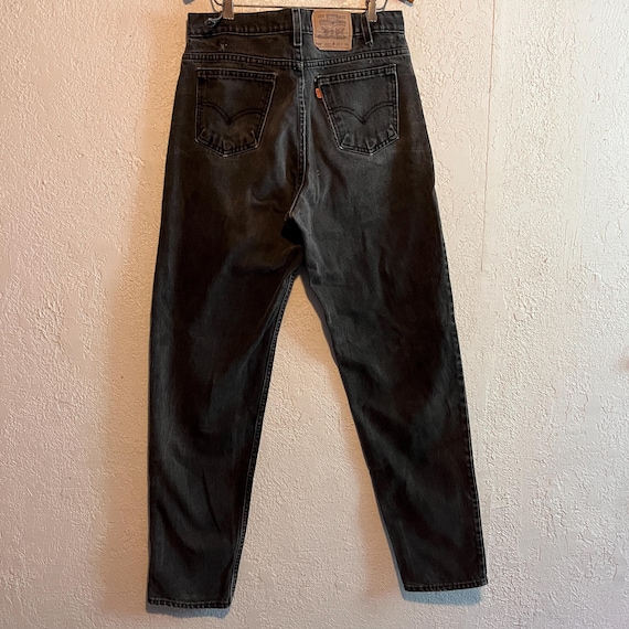 Vintage Levi's Worn Faded Black Levis 550 Orange Tab Relaxed Fit Tapered Leg . 34 x 34