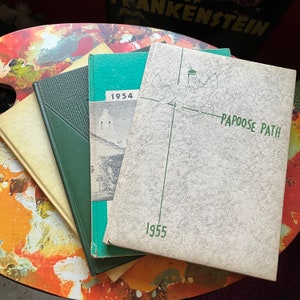 Set of 4 Vintage 1950s California Yearbooks ~ 1952-1955 Vallejo Junior High