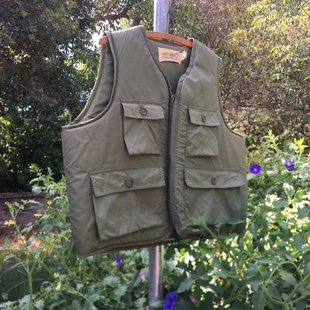 Vintage Eddie Bauer Mens M Fly Fishing Hunting Utility Vest