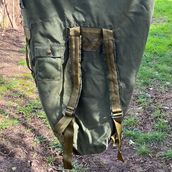 Vintage US Military Issue Green Backpack Duffle B… - image 3