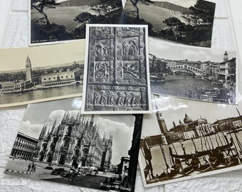 7x ヴィンテージ ヴェネツィア イタリア RPPC リアルフォト ポストカード ロット (b) アーティスト Roi Partridge の遺産より