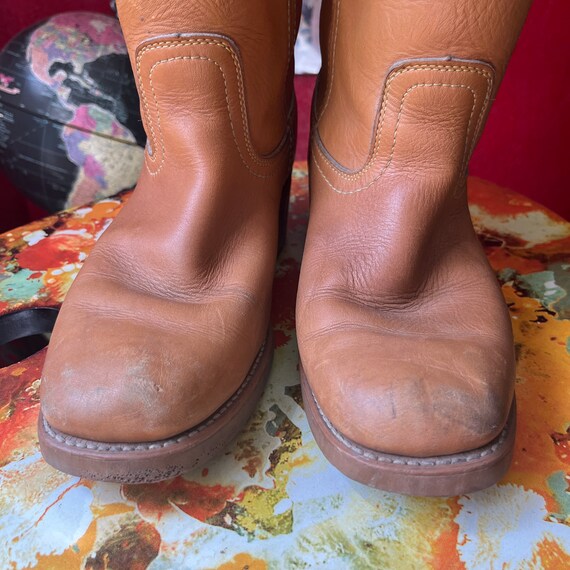 Worn Vintage Tan Leather Landis Boots - image 3