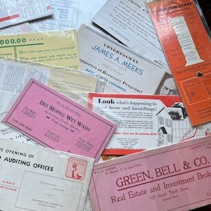 16 Vintage Schreibtisch Ink Blotter Werbekarten ~ Bauholz, United Air Lines, Versicherungen, politische ...