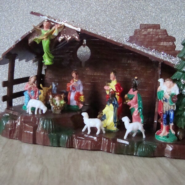 Shiny Brite Vintage Nativity in Original Box