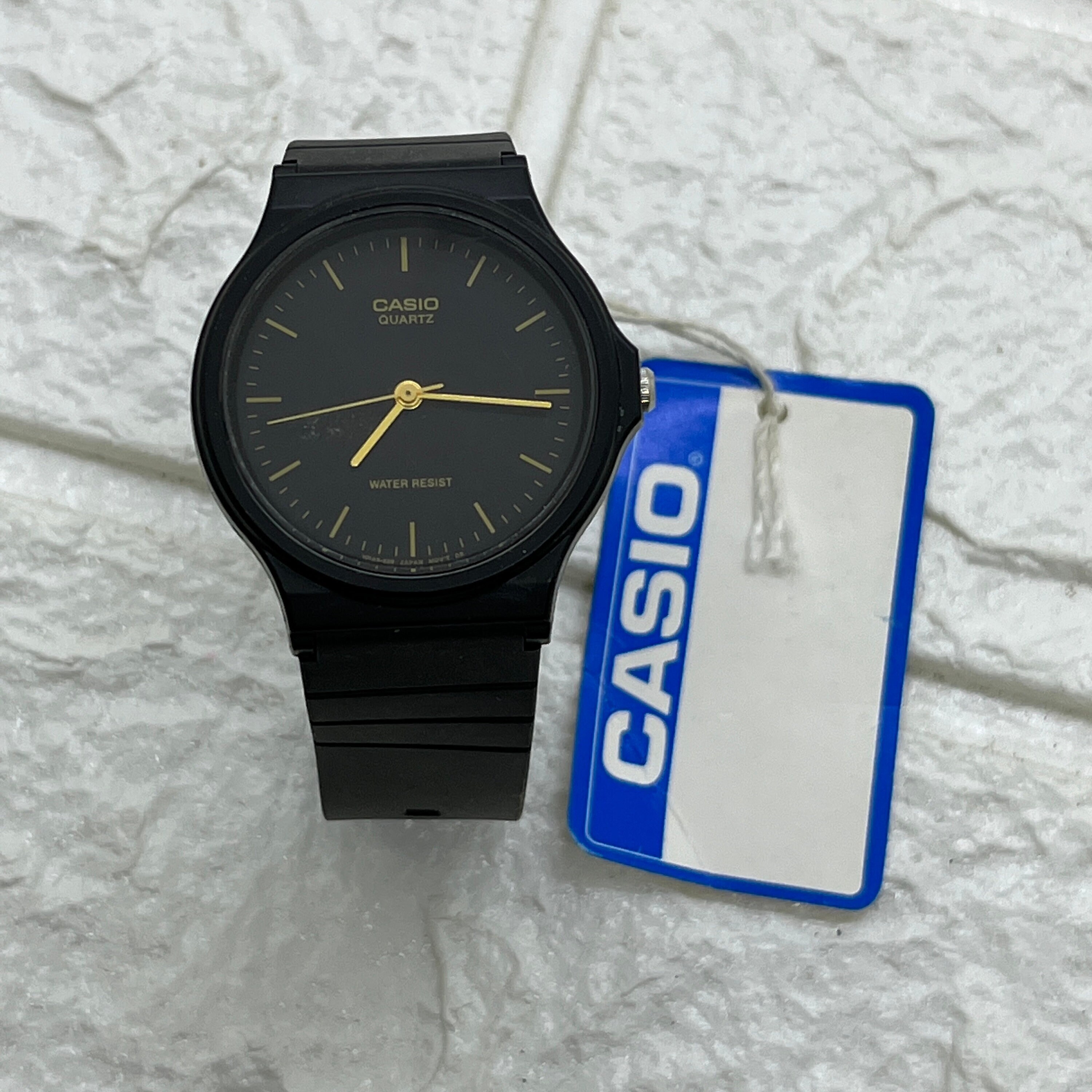 Reloj Casio Vintage MQ 24 Negro w. Agujas Doradas Etsy M xico