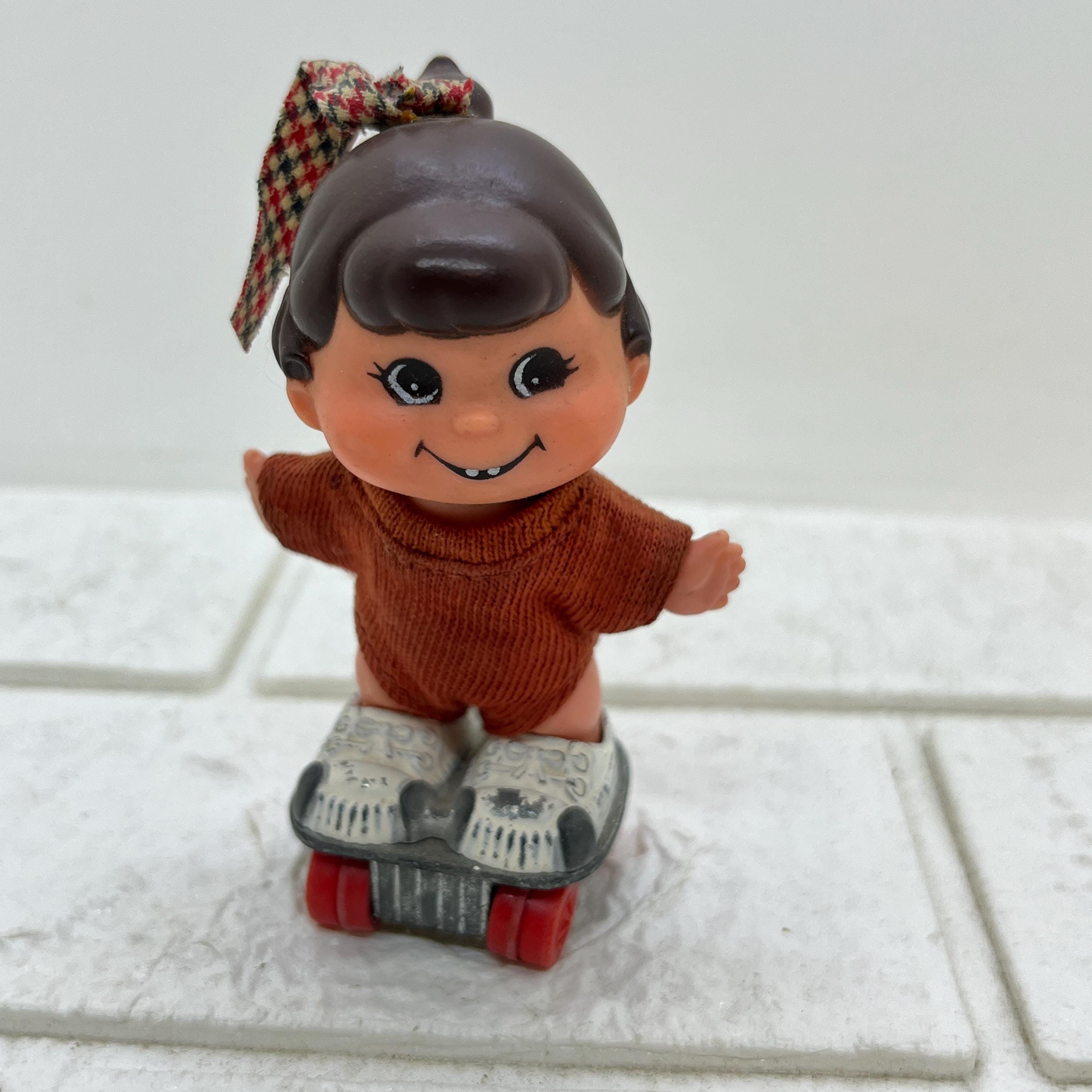Vintage 1970s Mattel Small Shots Skaters Breezy Bridget on Metal