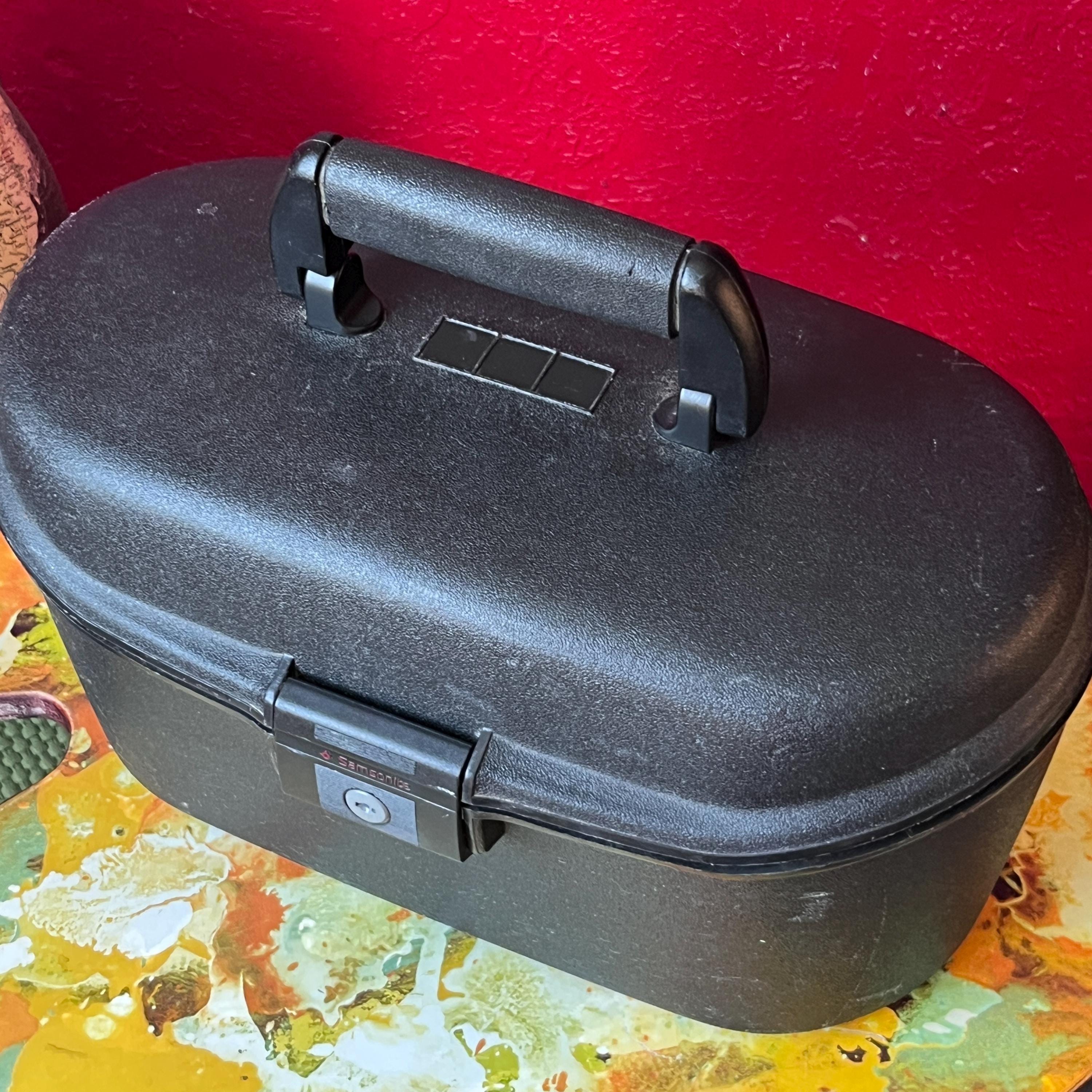 Vintage 1990 Samsonite Oyster Hard Shell Black Travel Case, Carry