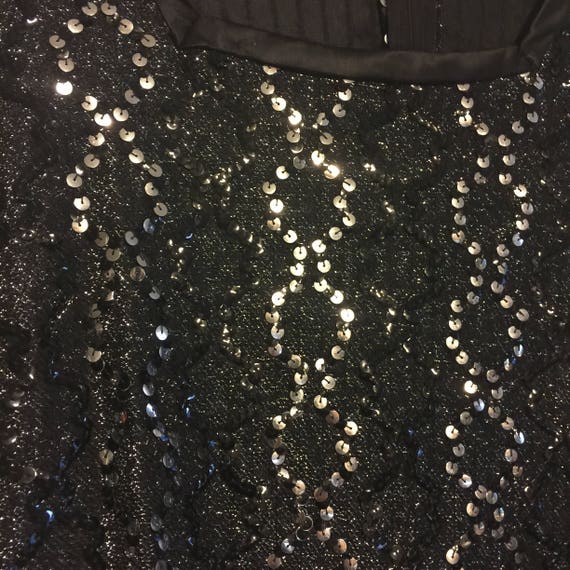 Sparkling Black & Silver Sequin Vintage Lurex Blo… - image 4
