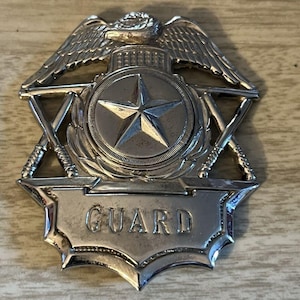 Vintage Obsolete Guard Badge . Police, Security, Prison Cap Hat Emblem