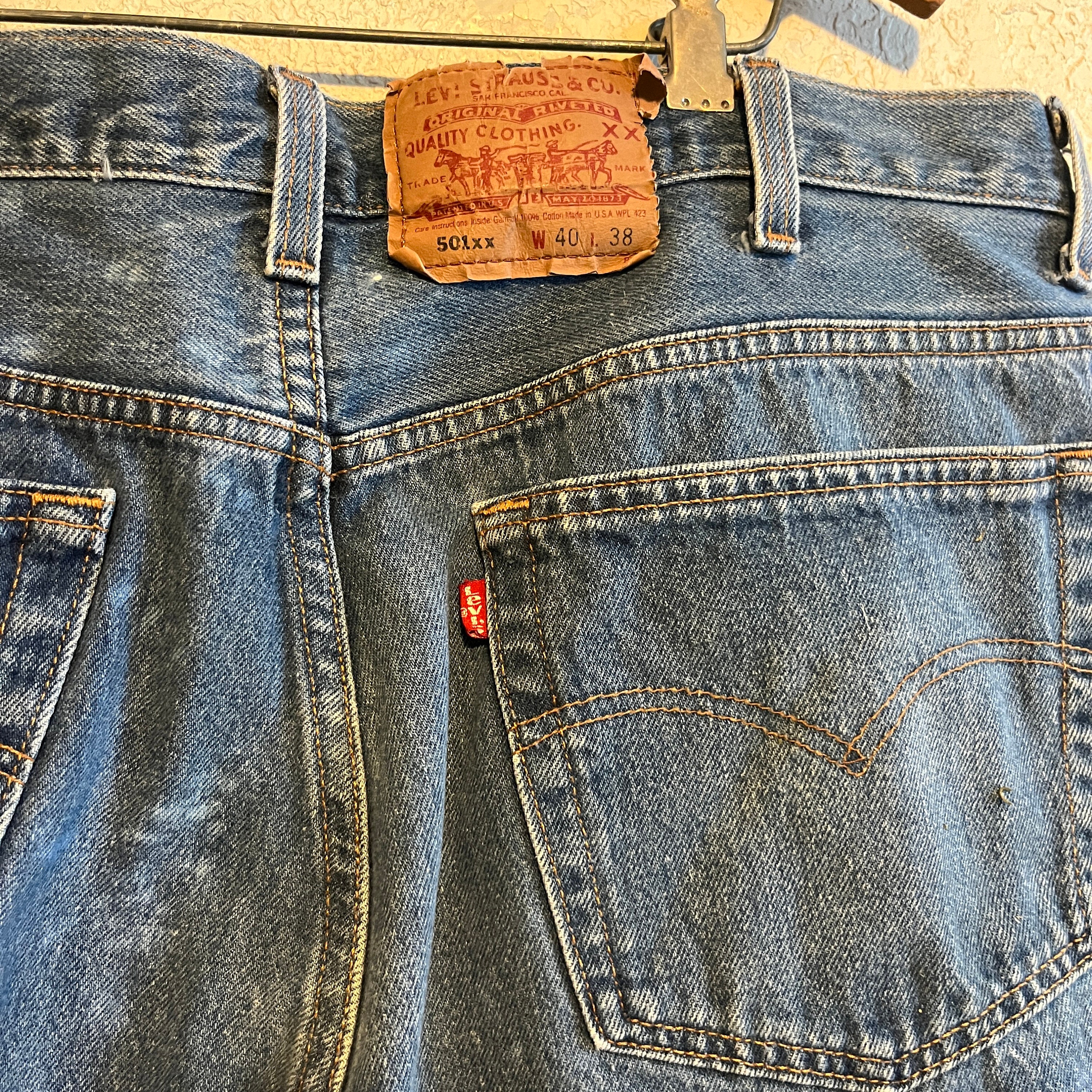 Vintage 80s/90s Levi's 501 Xx . Bleachy Distressed, Made in USA