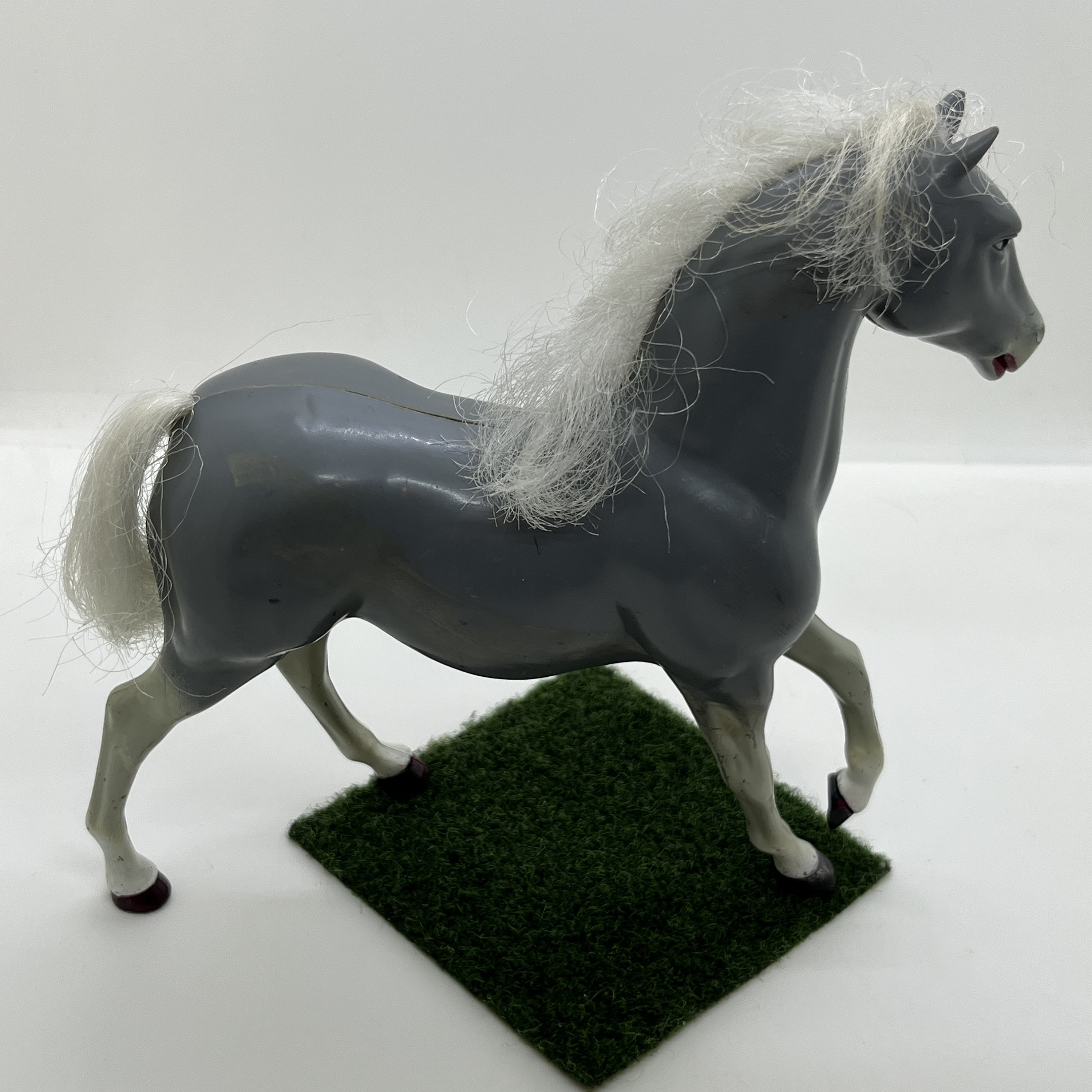 Vintage 1980s Gray Plastic Toy Horse . H.G. Toys, 1988 - Etsy